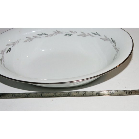 Noritake Graywood 10 1/2" Oval Bowl 6041 serving - Picture 2 of 6